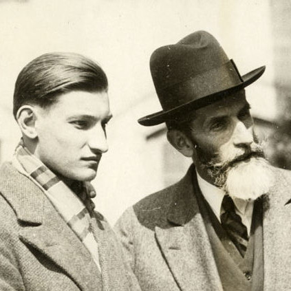 photo de Maurice et Robert Caillet en noir et blanc